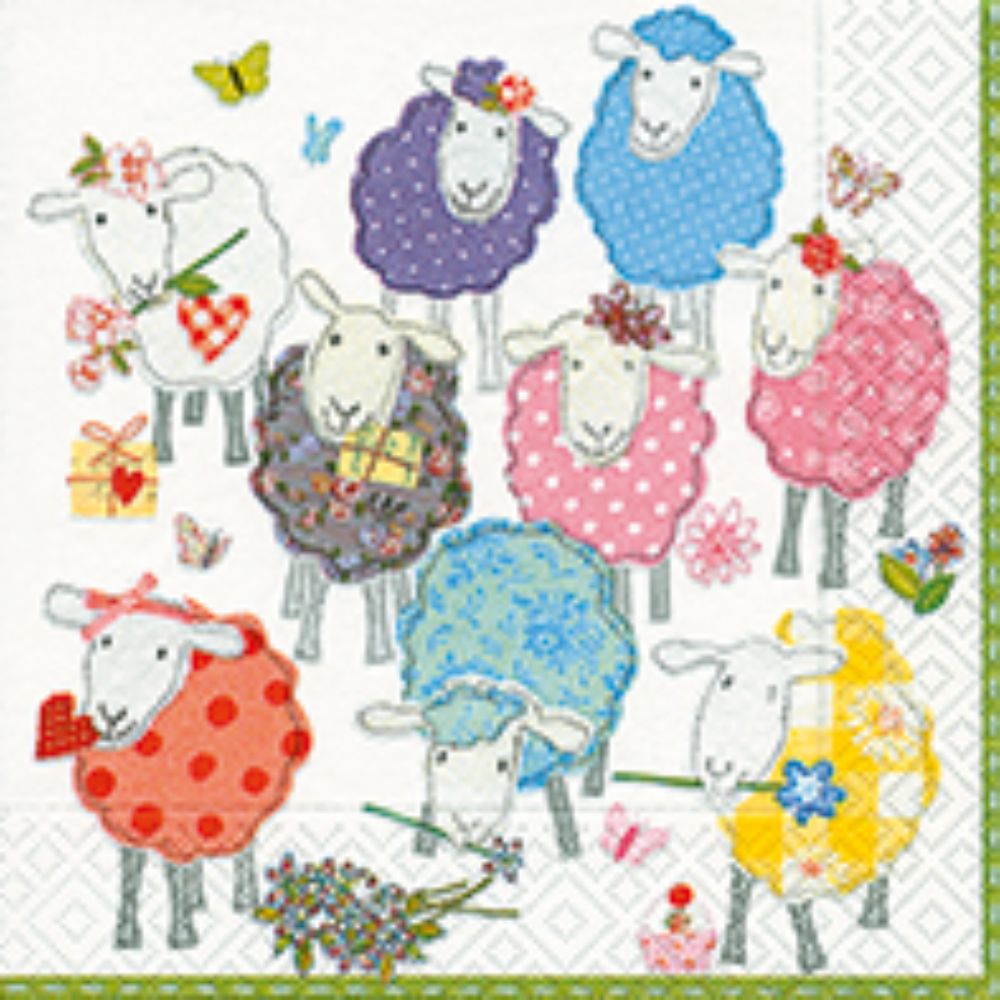 N.J Products Patchwork 33cm Napkins - Old Railway Line Garden Centre