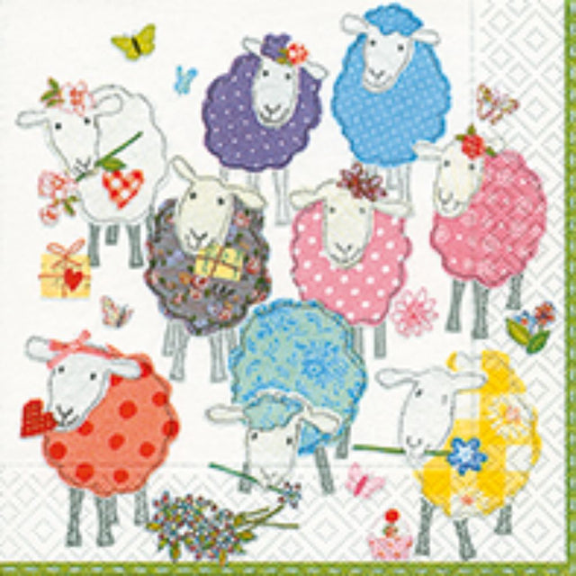 N.J Products Patchwork 33cm Napkins - Old Railway Line Garden Centre
