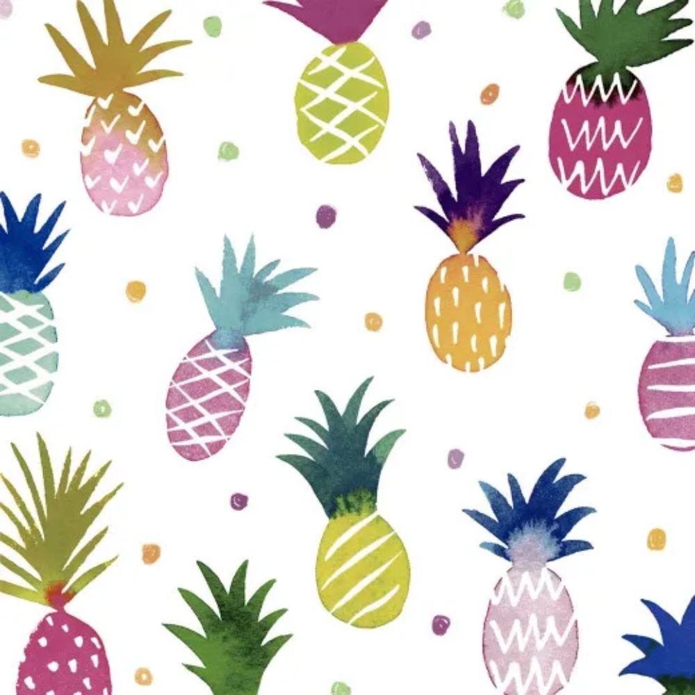 N.J Products Pineapple Fun Paper Napkins - Pack of 16