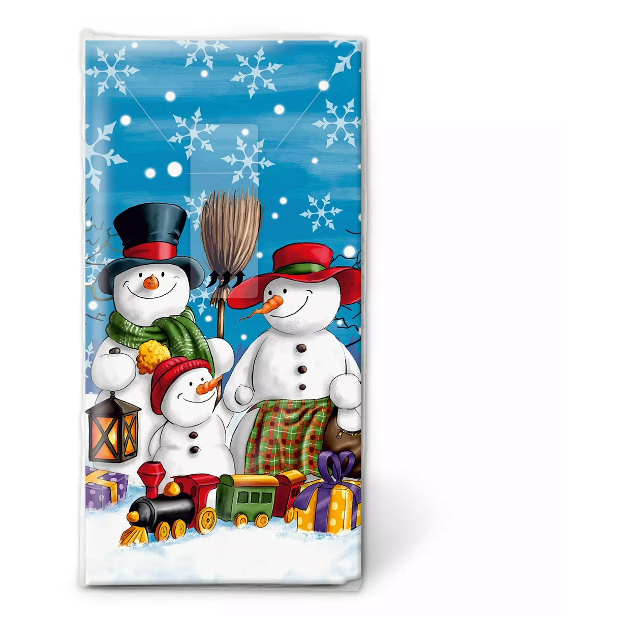 N.J Products Snowman Family Hanky ( Pack of 10)