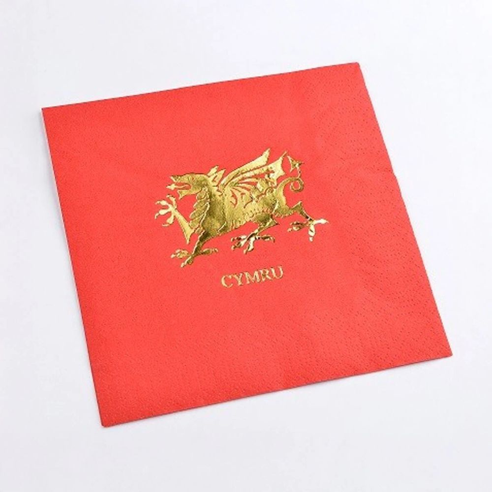 N.J Products Welsh Dragon Napkins - 15 Pack