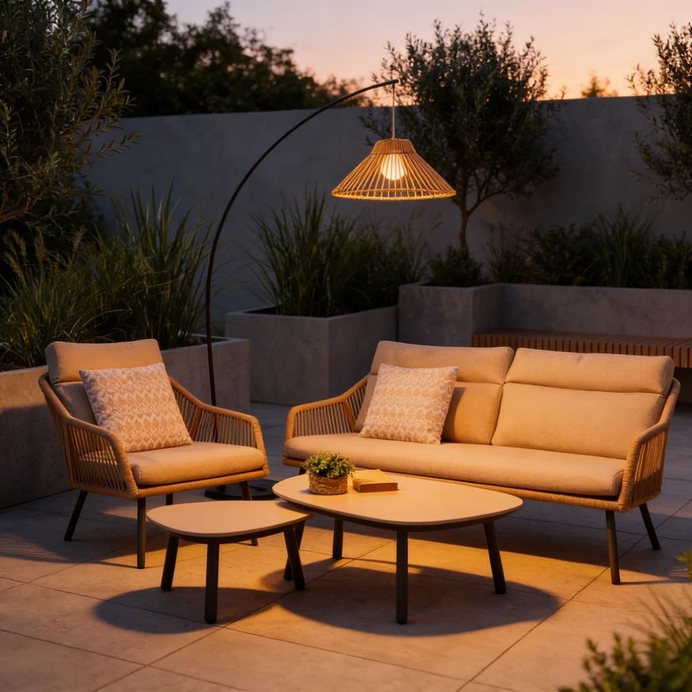 Noma 1.75m Bellagio Floor Lamp - Latte