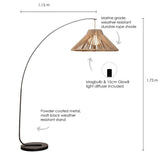 Noma 1.75m Bellagio Floor Lamp - Latte