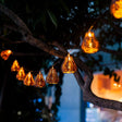 Noma 10 Brown Rattan Festoon Lights - Warm White - Old Railway Line Garden Centre