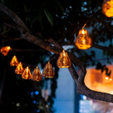 Noma 10 Brown Rattan Festoon Lights - Warm White