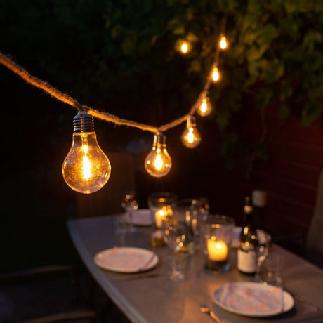 Noma 20 Connectable Jute Rope Festoon Lights