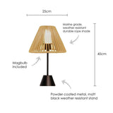 Noma 50cm Elba Table Lamp - Latte