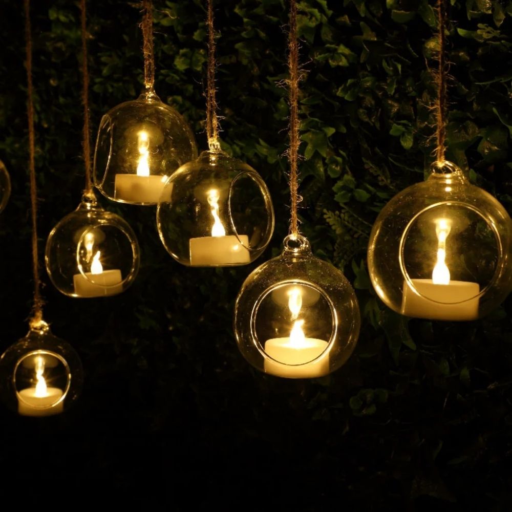 Noma LED Tealights in Glass Bubbles - Set of 6