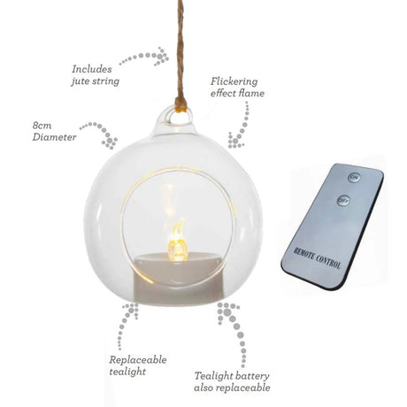 Noma LED Tealights in Glass Bubbles - Set of 6