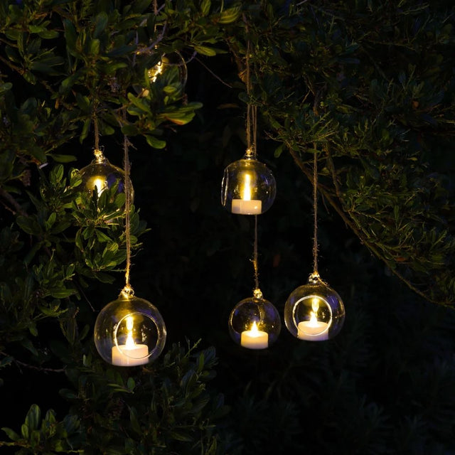 Noma LED Tealights in Glass Bubbles - Set of 6 - Old Railway Line Garden Centre