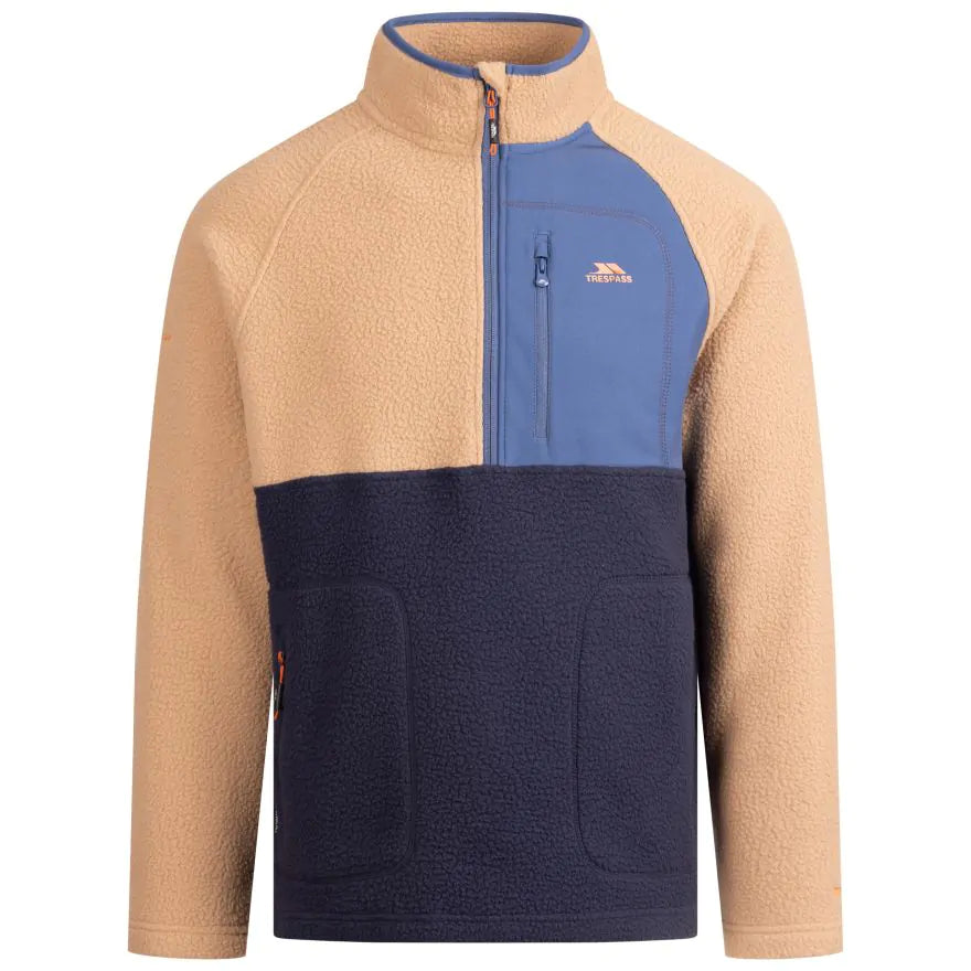 Trespass North AT200 1/2 Zip Men's Fleece - Beige