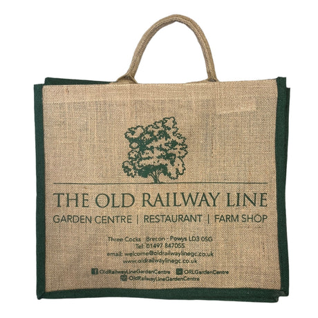 Old Railway Line Large Jute Bag for Life - Old Railway Line Garden Centre