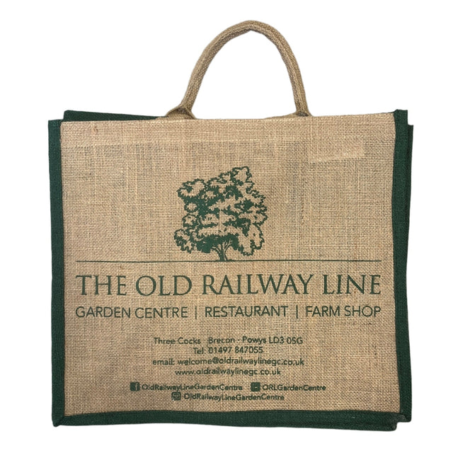 Old Railway Line Large Jute Bag for Life - Old Railway Line Garden Centre