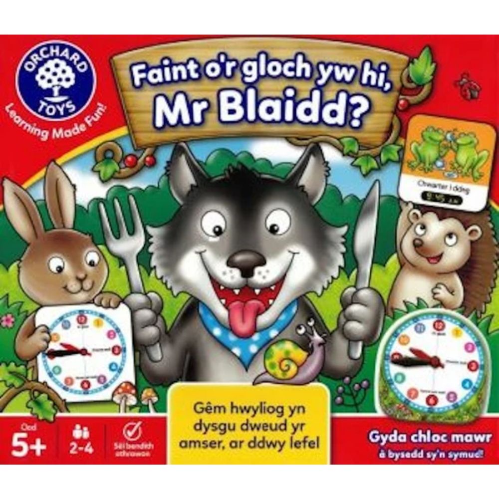 Orchard Toys Faint o'r gloch yw hi, Mr Blaidd? Welsh Language Game