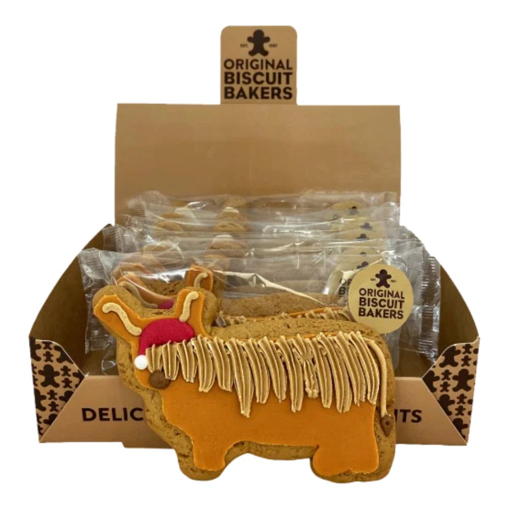 Original Biscuit Bakers 70g Christmas Highland Cow Biscuit