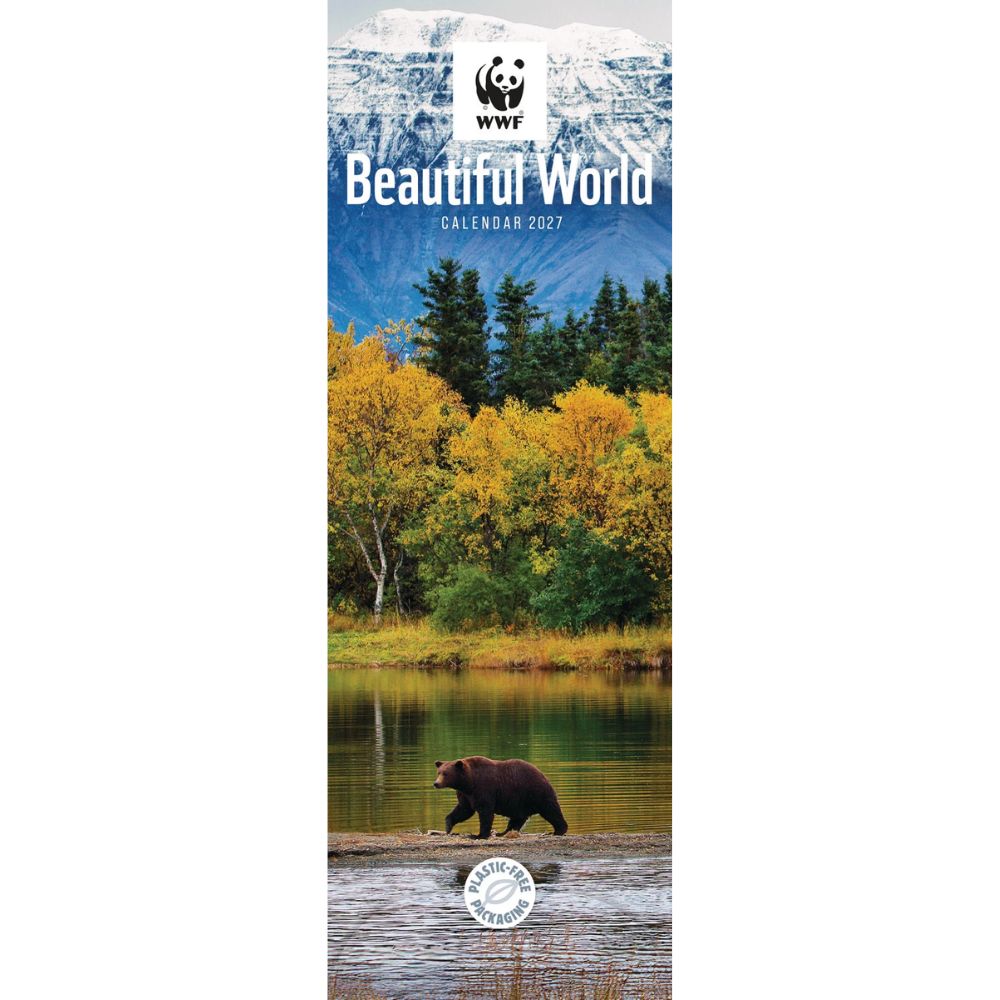 Otter House Beautiful World WWF Slim Calendar 2027