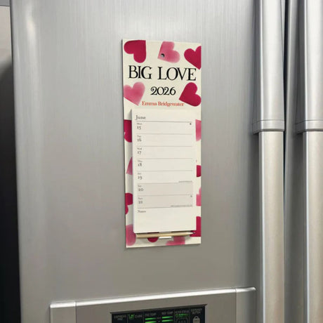 Otter House Emma Bridgewater Big Pink Hearts WTV Magnetic Calendar 2026