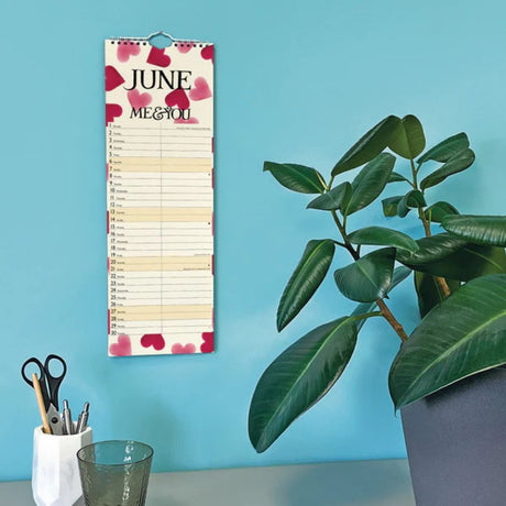 Otter House Emma Bridgewater Me & You Blue Hearts Planner Slim Calendar 2026