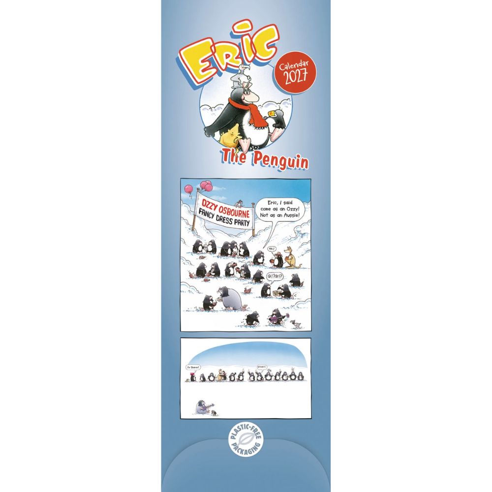 Otter House Eric the Penguin Slim Calendar 2027