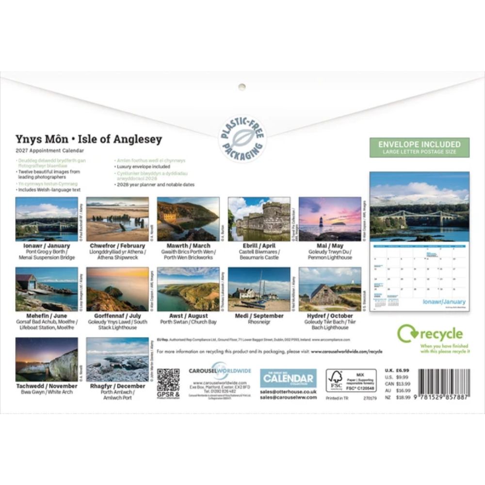 Otter House Isle of Anglesey A4 Calendar 2027