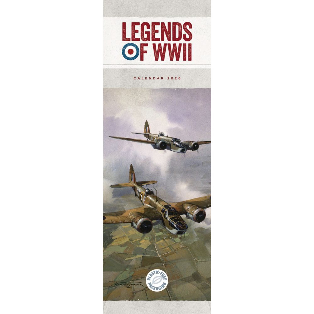 Otter House Legends Of WWII Slim Calendar 2026
