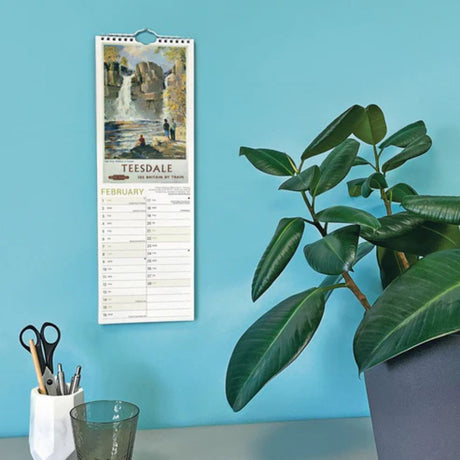 Otter House Railway Poster Art NRM Slim Calendar 2026