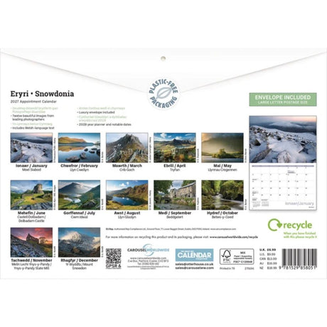 Otter House Snowdonia A4 Calendar 2027