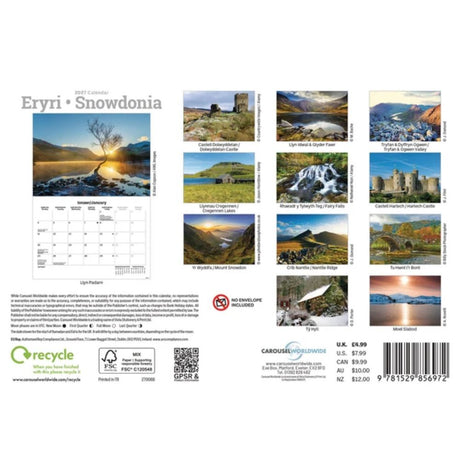 Otter House Snowdonia A5 Calendar 2027