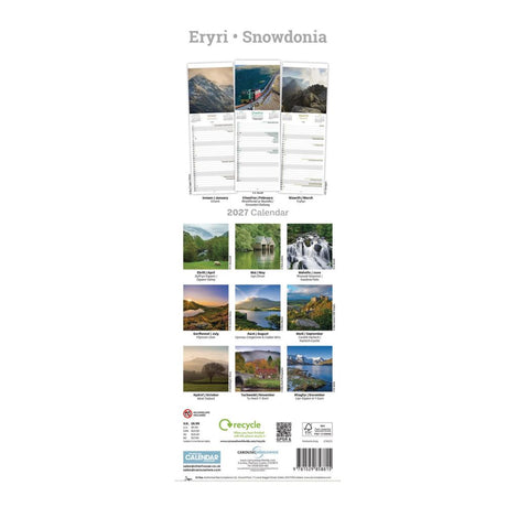 Otter House Snowdonia Slim Calendar 2027