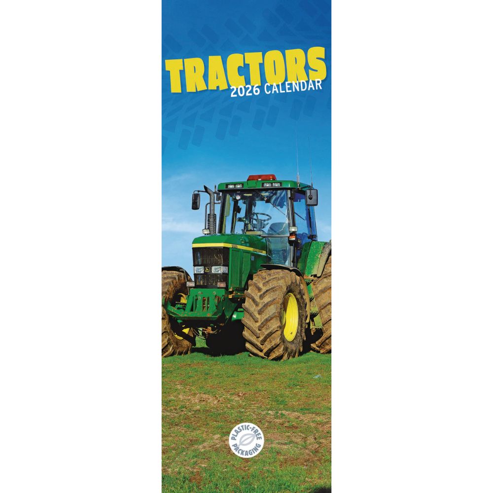 Otter House Tractors Slim Calendar 2026