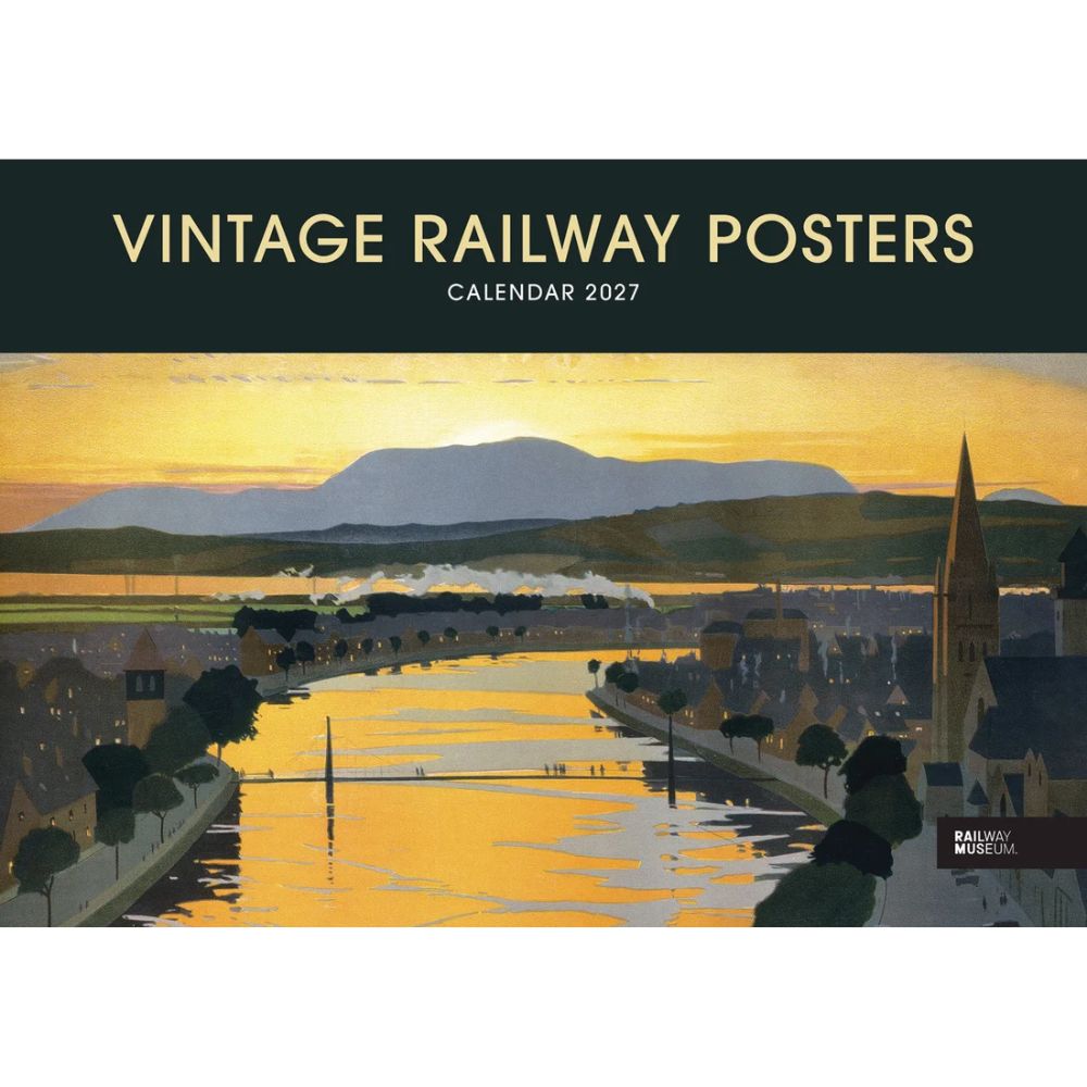 Otter House Vintage Railway Posters NRM A4 Calendar 2027
