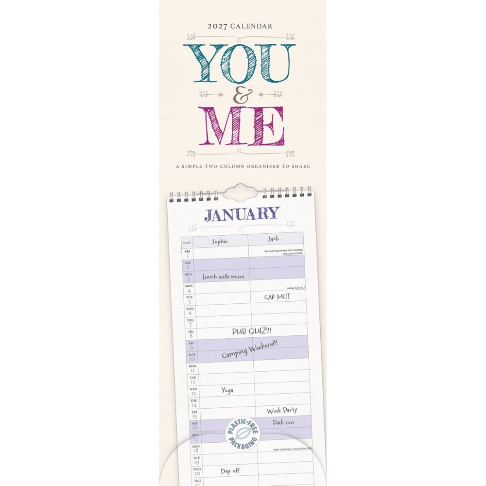 Otter House You and Me Planner Slim Calendar 2027