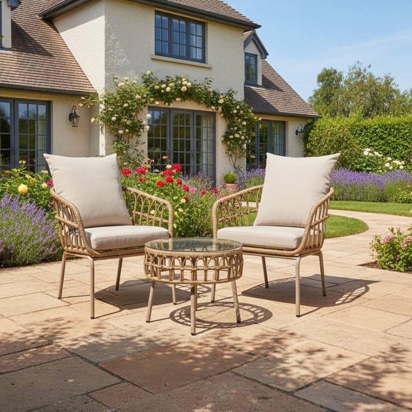 Outdoor Living Amadora 2-Seater Wicker Bistro Set - Old Railway Line Garden Centre