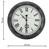 Outside In 12" Black Biarritz Clock - Old Railway Line Garden Centre
