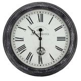 Outside In 12" Black Biarritz Clock - Old Railway Line Garden Centre