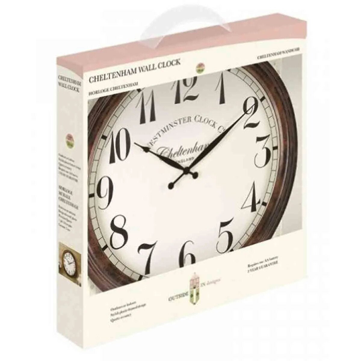Outside In 23" Cheltenham Wall Clock - Old Railway Line Garden Centre