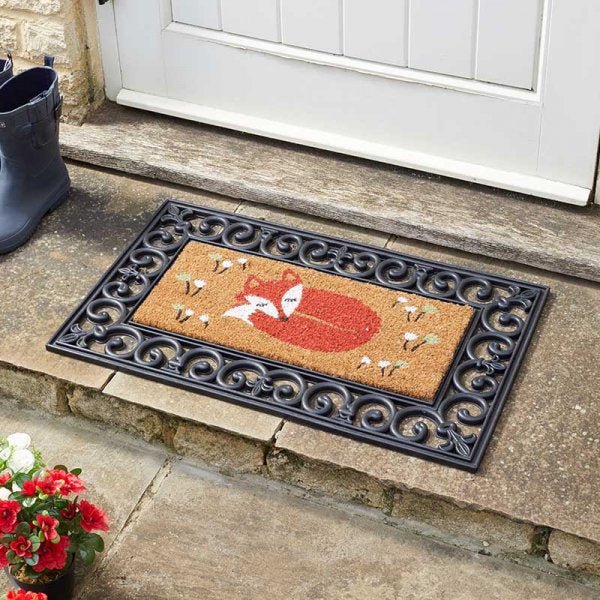 Outside In 53cm Fox Doormat Insert - Old Railway Line Garden Centre