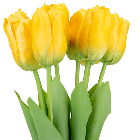 Eleganza Floral Tulip Bunch Pale Yellow (set of 9)