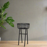 Panacea 24" Modern Farmhouse Wire Basket Plant Stand