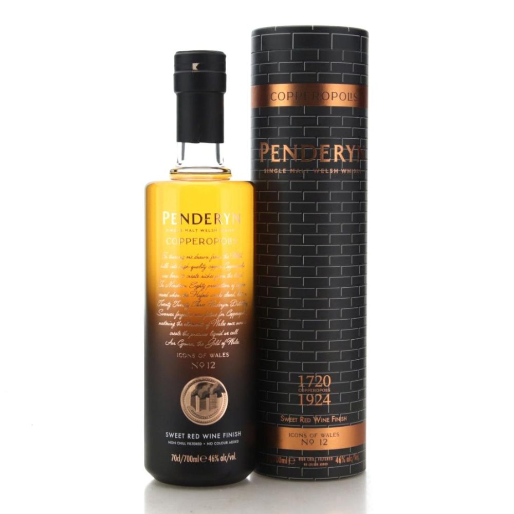 Penderyn 70cl  Icons of Wales Copperopolis Welsh Whiskey