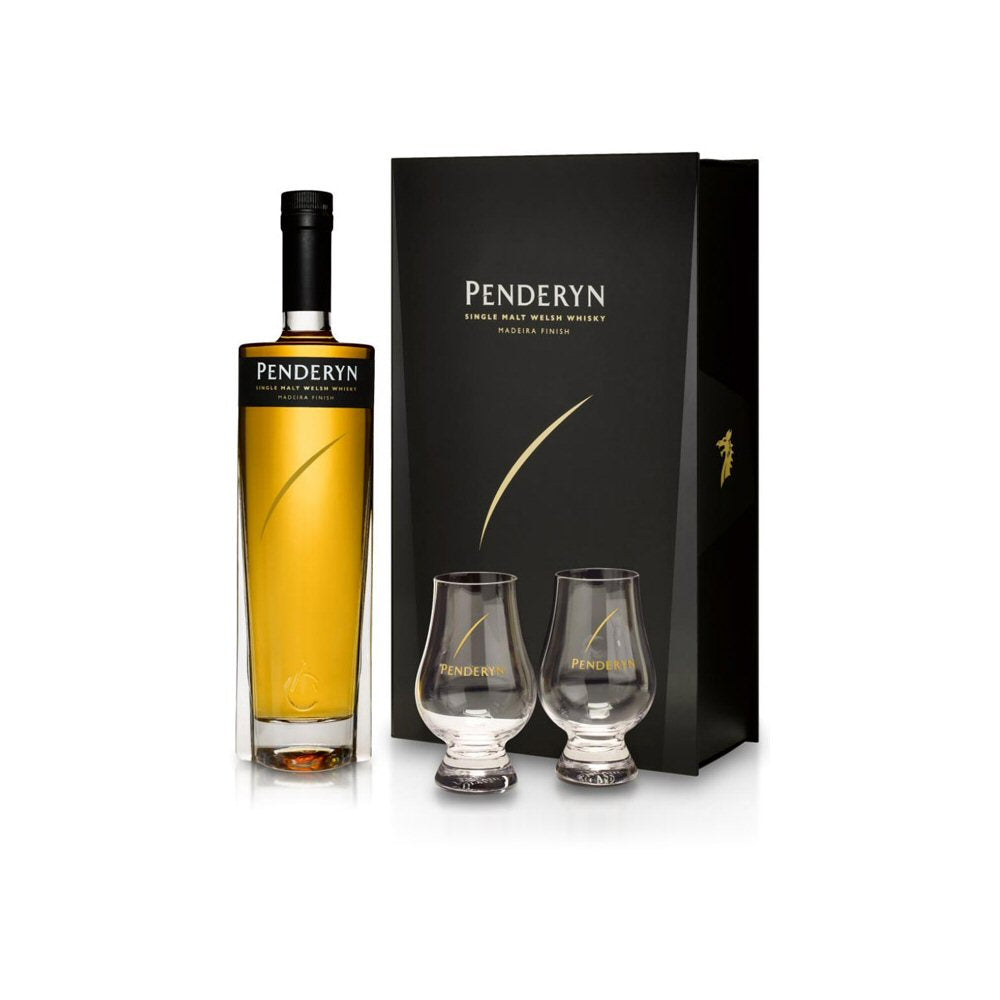 Penderyn 70cl Madeira Whisky & 2 Glasses Gift Set