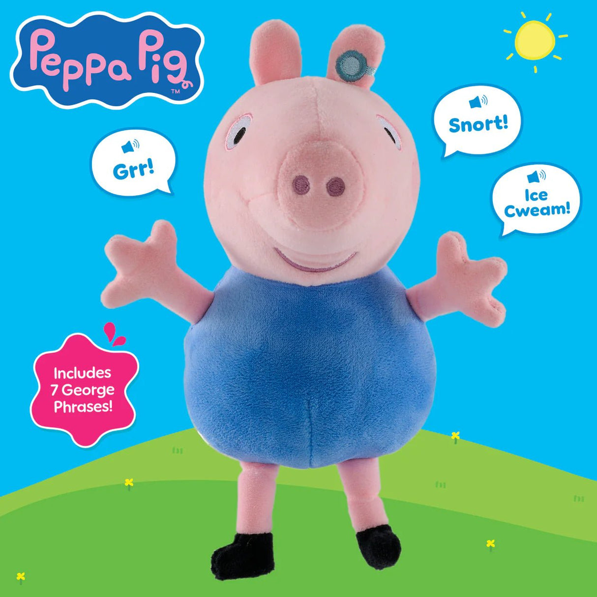 Peppa Pig Talking George Soft Toy - Old Railway Line Garden Centre
