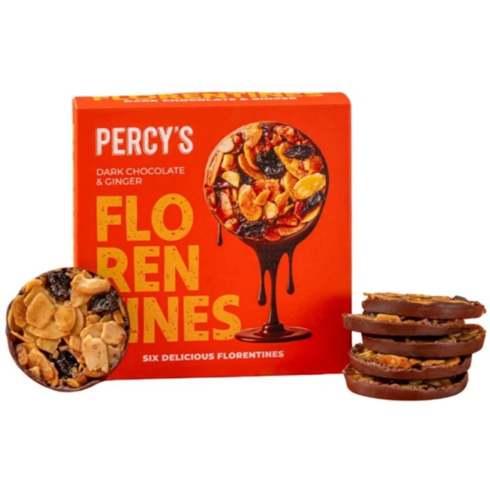 Percy's 115g Florentines Dark Chocolate & Ginger Florentines - Old Railway Line Garden Centre