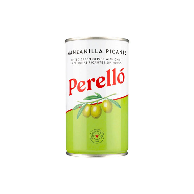 Perello 150g Pitted Manzanilla Olives with Chilli - Old Railway Line Garden Centre