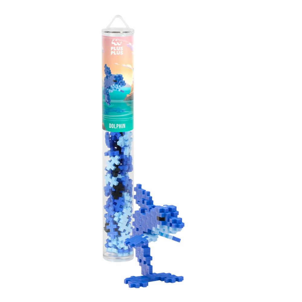 Plus Plus 100 Piece Tube Dolphin Construction Kit