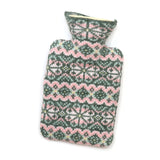 POM Agnes Sage and Pink Festive Knit Hotwater Bottle