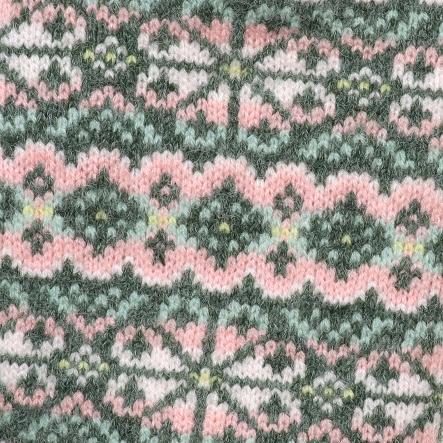 POM Agnes Sage and Pink Festive Knit Hotwater Bottle