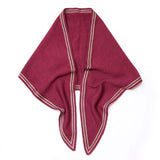POM Amelia Berry Fine Knit Triangle Scarf