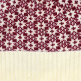 POM Atsrid Berry and Cream Scandi Star Knit Bobble Hat