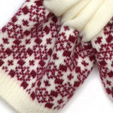 POM Astrid Berry and Cream Scandi Star Pull Through Scarf